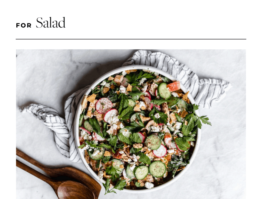 food photography styling tips for salad