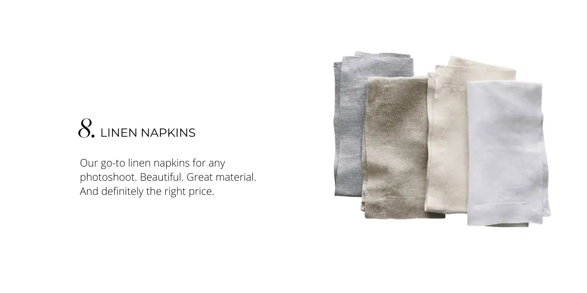 food photographer gift guide idea #8 - linen napkins