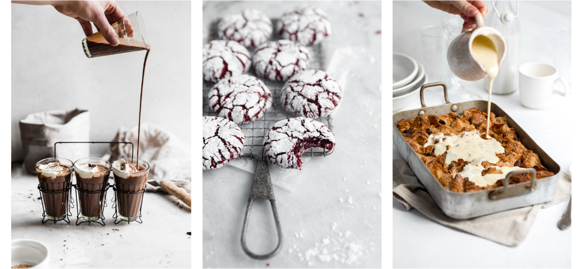 winter food photography styling tip #3 - add texture