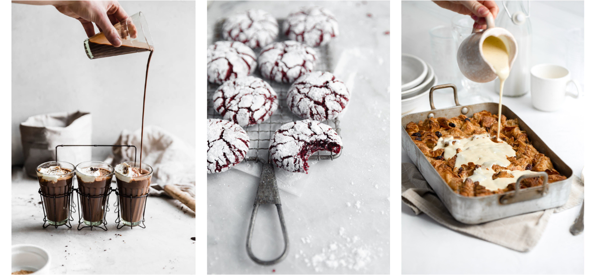 winter food photography styling tip #3 - add texture